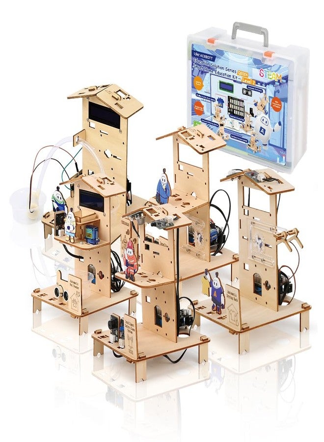 ايسبوت مجموعة ACEBOTT التعليمية الذكية للمنزل والمدرسة، 5 في 1، ESP32، متوافقة مع Arduino، مجموعات علوم الروبوتات STEM للطلاب من عمر 12 عامًا فما فوق، مشاريع هندسية، أنشطة STEAM، هدايا للأطفال من عمر 12 إلى 16 عامًا - Image 1